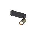 SLV LED Deckenaufbauleuchte GRIP! M SINGLE, 42°, 14W, IP20, dimmbar, 2700K, 1450lm, bronze/schwarz