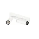 SLV ceiling luminaire GRIP!M DOUBLE IP20, black, white, lacquered dimmable