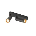 SLV LED Deckenaufbauleuchte GRIP! M DOUBLE, 42°, 28W, IP20, dimmbar, 2700K, 2920lm, schwarz/gold