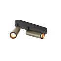 ceiling luminaire GRIP!M DOUBLE IP20, bronze, black, lacquered dimmable