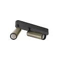 SLV LED Deckenaufbauleuchte GRIP! M DOUBLE, 42°, 28W, IP20, dimmbar, 3000K, 1520lm, bronze/schwarz