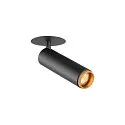 LED Deckeneinbaustrahler GRIP! M, zylindrisch, 42°, 21W, IP20, dimmbar, 2700K, 2010lm, schwarz/gold