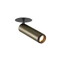 SLV LED Deckeneinbaustrahler GRIP! M, zylindrisch, 42°, 21W, IP20, dimmbar, 3000K, 2110lm, bronze/schwarz