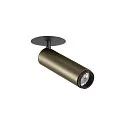 SLV LED Deckeneinbaustrahler GRIP! M, zylindrisch, 42°, 21W, IP20, dimmbar, 3000K, 2110lm, bronze/schwarz