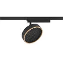 SLV LED 1-Phasen Strahler GRIP! FLAT, 16W 2700/3000K (CCT Switch), CRi>90, dimmbar, UGR<15, Wabenfilter, kardanisch, schwarz / gold