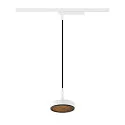 SLV LED 1-Phasen Pendelleuchte GRIP! FLAT, 16W 2700/3000K (CCT Switch), CRi>90, dimmbar, UGR<15, Wabenfilter, weiß / schwarz