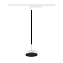 SLV LED 1-Phasen Pendelleuchte GRIP! FLAT, 16W 2700/3000K (CCT Switch), CRi>90, dimmbar, UGR<15, Wabenfilter, weiß / schwarz