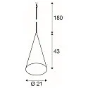 SLV Pendelleuchte MAGICO 20, E27, IP20, IK02, dimmbar, aluminium