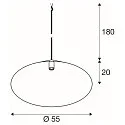 SLV pendant luminaire MAGICO 55 E27 IP20, aluminium dimmable