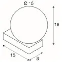 SLV Wandaufbauleuchte SUN WL UP, rund, G9, 1x max. 5W, IP20, dimmbar, schwarz