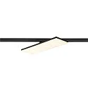 SLV LED 3-Phasen Strahler SIGHT PANEL MULTIPOWER, 58x19cm, eckig, CRi>90, drehbar, schaltbar, 38-72W 3000K 10800lm 70°, schwarz