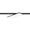SLV LED 3-Phasen Strahler SIGHT PANEL DALI-2, 58x19cm, eckig, CRi>90, drehbar, dimmbar, 38W 4000K 11600lm 70°, schwarz