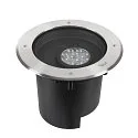 floor recessed luminaire DASAR® XL DALI round, swivelling, asymmetrical, dimmable IP65/IP67, stainless steel dimmable