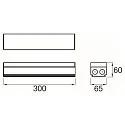 SLV Einspeisebox EASYLIGHT FIB 300 7 25 WH, 30cm, 7-polig, DALI-2 dimmbar, weiß