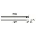 SLV Verbinder EASYLIGHT BC 2500 5 25 WH ON-OFF, 5-polig, IP40, 250cm, Leerfeld inkl. Blind-Abdeckung, schaltbar, weiß