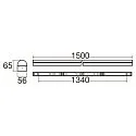 SLV LED Lichtleiste BATTEN P 1500 72 EM 3H, IP20 IK04, 150cm, 3h Notlicht, 230V AC/DC, 28-48W 3000-5000K 7200lm, schaltbar