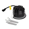SLV LED Deckeneinbauleuchte NUMINOS® XS, rund, 6,9W, IP20, dimmbar, 20°, 3000K, 950lm, schwarz/weiß