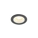 ceiling recessed luminaire NUMINOS® XS round, suitable for VDU workstation IP20, black, white, lacquered dimmable