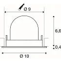 SLV LED Deckeneinbaustrahler NUMINOS® GIMBLE S, 6,7W, IP20, schwenkbar, 20°, 3000K, 1050lm, weiß/schwarz