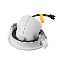 SLV ceiling recessed luminaire NUMINOS® GIMBLE S round, suitable for VDU workstation IP20, white, lacquered dimmable