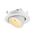 SLV ceiling recessed luminaire NUMINOS® GIMBLE S round, suitable for VDU workstation IP20, white, lacquered dimmable