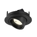 SLV LED Deckeneinbaustrahler NUMINOS® GIMBLE S, rund, 6,7W, IP20, dimmbar, 55°, 4000K, 1050lm, schwarz