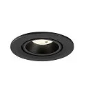 SLV LED Deckeneinbaustrahler NUMINOS® GIMBLE S, rund, 6,7W, IP20, dimmbar, 55°, 4000K, 1050lm, schwarz