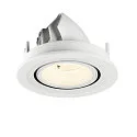 SLV LED Deckeneinbaustrahler NUMINOS® GIMBLE S, rund, 6,7W, IP20, dimmbar, 40°, 4000K, 1050lm, weiß