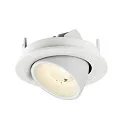 SLV LED Deckeneinbaustrahler NUMINOS® GIMBLE S, rund, 6,7W, IP20, dimmbar, 40°, 4000K, 1050lm, weiß