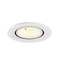 SLV LED Deckeneinbaustrahler NUMINOS® GIMBLE S, rund, 6,7W, IP20, dimmbar, 40°, 4000K, 1050lm, weiß
