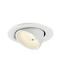 SLV LED Deckeneinbaustrahler NUMINOS® GIMBLE S, rund, 6,7W, IP20, dimmbar, 40°, 4000K, 1050lm, weiß