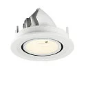 SLV LED Deckeneinbaustrahler NUMINOS® GIMBLE S, rund, 6,7W, IP20, dimmbar, 55°, 4000K, 1050lm, weiß