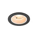 LED Deckeneinbauleuchte NUMINOS® S, rund,  6,7W, IP20, dimmbar, 40°, 2700K, 1000lm, schwarz/weiß
