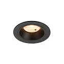 LED Deckeneinbauleuchte NUMINOS® S, rund,  6,7W, IP20, dimmbar, 55°, 2700K, 1000lm, schwarz