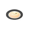 LED Deckeneinbauleuchte NUMINOS® S, rund,  6,7W, IP20, dimmbar, 20°, 3000K, 1050lm, schwarz/weiß