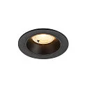 LED Deckeneinbauleuchte NUMINOS® S, rund,  6,7W, IP20, dimmbar, 40°, 3000K, 1050lm, schwarz