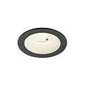 ceiling recessed luminaire NUMINOS® S round, suitable for VDU workstation IP20, black, white, lacquered dimmable