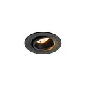 LED Deckeneinbauleuchte NUMINOS® MOVE S, rund, 6,7W, IP20, dimmbar, 40°, 2700K, 1000lm, schwarz