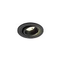 LED Deckeneinbauleuchte NUMINOS® MOVE S, rund, 6,7W, IP20, dimmbar, 20°, 4000K, 1050lm, schwarz