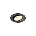 LED Deckeneinbauleuchte NUMINOS® MOVE S, rund, 6,7W, IP20, dimmbar, 40°, 4000K, 1050lm, schwarz/weiß