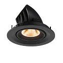 SLV LED Deckeneinbaustrahler NUMINOS® GIMBLE M, 12W, IP20, dimmbar, 20°, 2700K, 1700lm, schwarz