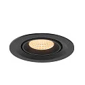 SLV LED Deckeneinbaustrahler NUMINOS® GIMBLE M, 12W, IP20, dimmbar, 55°, 2700K, 1700lm, schwarz