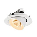 SLV LED Deckeneinbaustrahler NUMINOS® GIMBLE M, 12W, IP20, dimmbar, 20°, 2700K, 1700lm, weiß