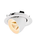 SLV LED Deckeneinbaustrahler NUMINOS® GIMBLE M, 12W, IP20, dimmbar, 20°, 2700K, 1700lm, weiß