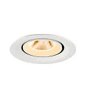 SLV LED Deckeneinbaustrahler NUMINOS® GIMBLE M, 12W, IP20, dimmbar, 20°, 2700K, 1700lm, weiß