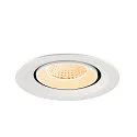 SLV LED Deckeneinbaustrahler NUMINOS® GIMBLE M, 12W, IP20, dimmbar, 40°, 2700K, 1700lm, weiß