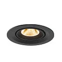SLV LED Deckeneinbaustrahler NUMINOS® GIMBLE M, 12W, IP20, dimmbar, 20°, 3000K, 1800lm, schwarz