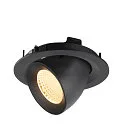 SLV LED Deckeneinbaustrahler NUMINOS® GIMBLE M, 12W, IP20, dimmbar, 40°, 3000K, 1800lm, schwarz