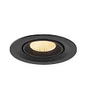 SLV LED Deckeneinbaustrahler NUMINOS® GIMBLE M, 12W, IP20, dimmbar, 40°, 3000K, 1800lm, schwarz
