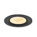 SLV LED Deckeneinbaustrahler NUMINOS® GIMBLE M, 12W, IP20, dimmbar, 40°, 3000K, 1800lm, schwarz/weiß